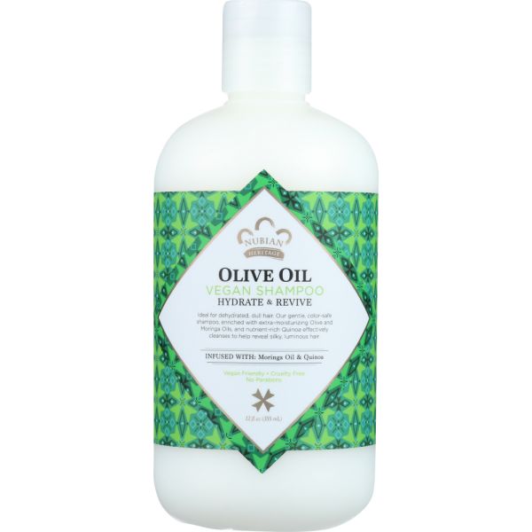 NUBIAN HERITAGE: Olive Oil Vegan Shampoo, 12 OZ