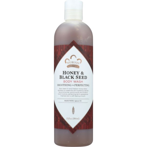 NUBIAN HERITAGE: Body Wash Honey & Black Seed, 13 oz