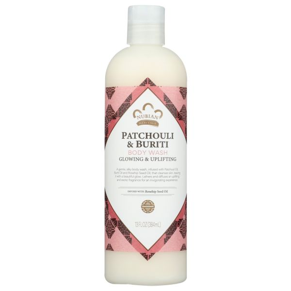 NUBIAN HERITAGE: Body Wash Patchouli And Buriti, 13 oz