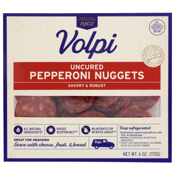 VOLPI: Nuggets Pepperoni Sliced, 6 oz