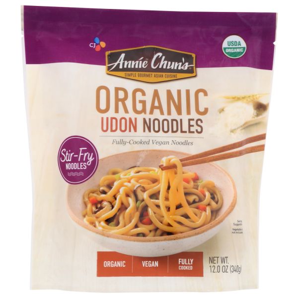 ANNIE CHUNS: Organic Udon Noodles, 12 oz
