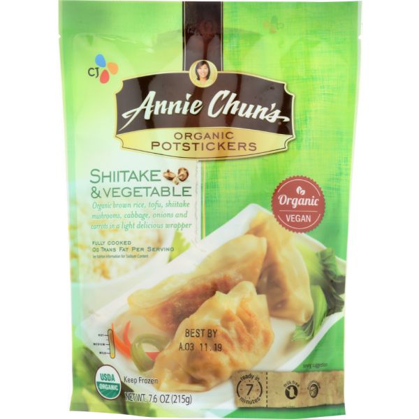 ANNIE CHUN'S: Organic Shiitake and Vegetable Potstickers, 7.6 oz