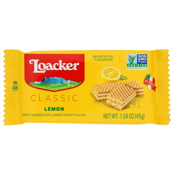LOACKER: Classic Lemon Wafer, 1.59 oz