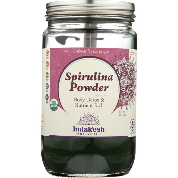 IMLAKESH ORGANICS: Spirulina Powder Organic, 14 oz