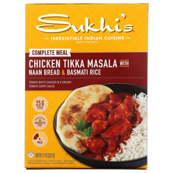 SUKHIS: Chicken Tikka Masala Meal with Naan, 11 oz