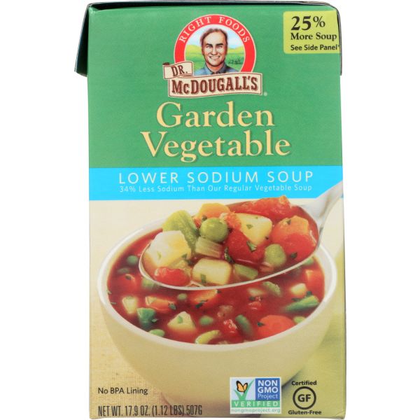 DR. MCDOUGALL'S: Lower Sodium Soup Garden Vegetable, 17.9 oz
