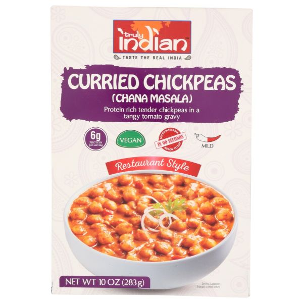 TRULY INDIAN: Entree Curried Chickpeas, 10 oz