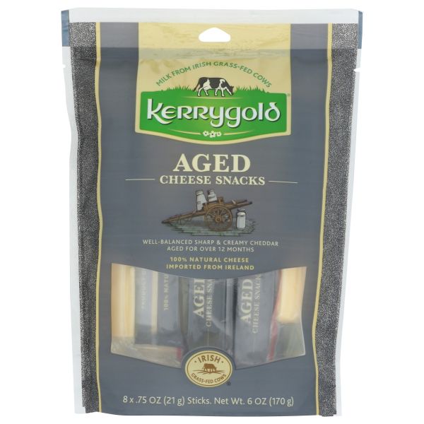 KERRYGOLD: Aged Irish Cheddar Cheese Snacks, 6 oz