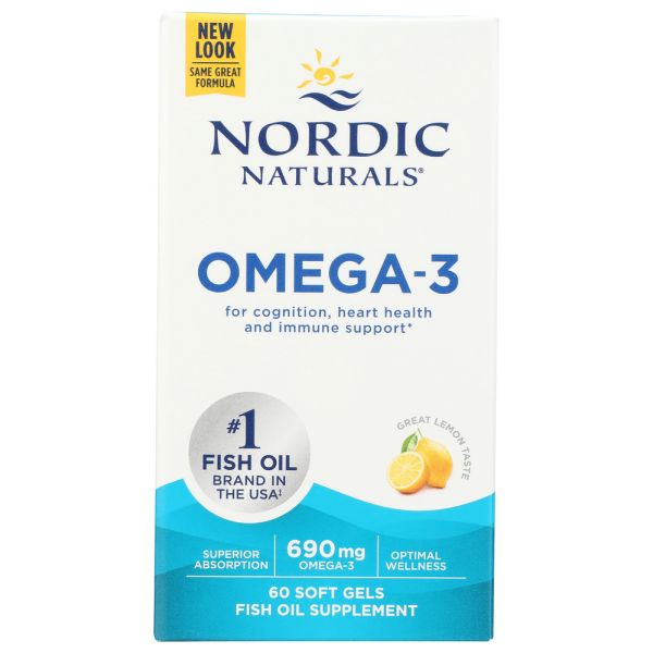 NORDIC NATURALS: Omega 3 Lemon, 60 sg