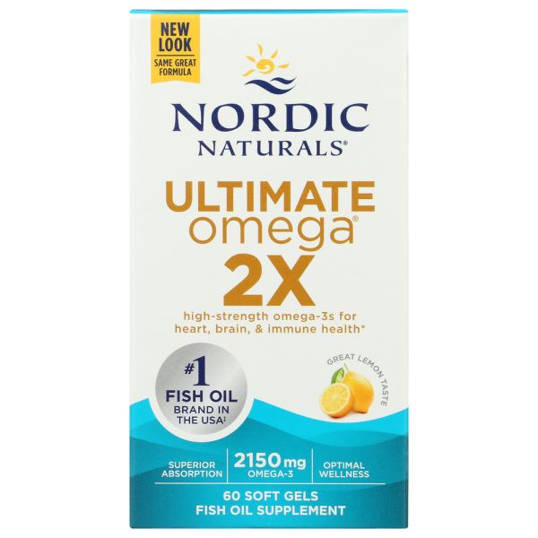 NORDIC NATURALS: Omega Ultimate 2X Lemon, 60 sg