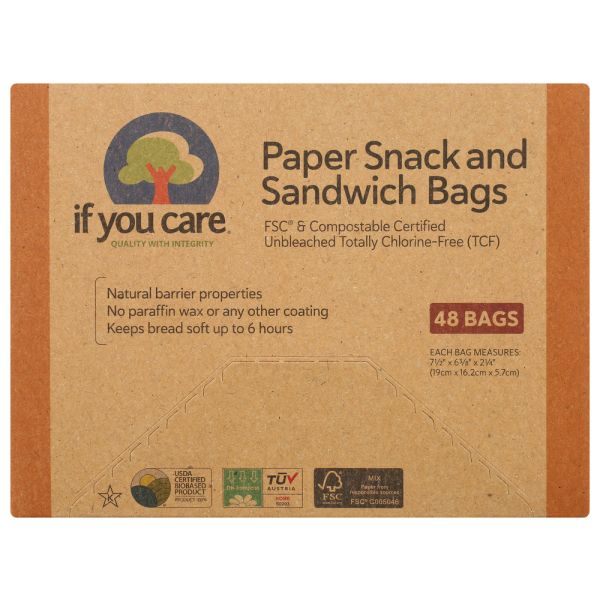 IF YOU CARE: Sandwich Bag, 48 pc