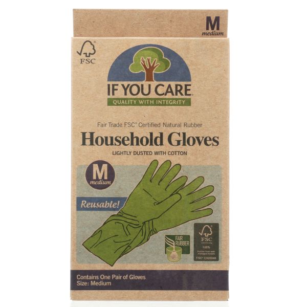 IF YOU CARE: FSC Certified Household Gloves Medium, 1 ea