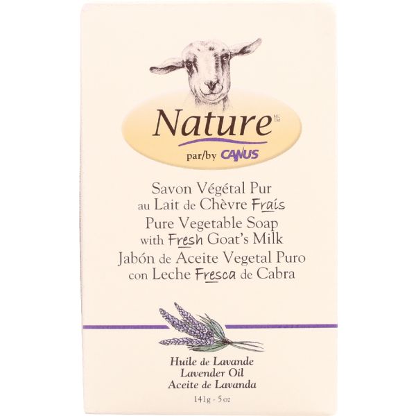 Nature by Canus Pure Vegetable Soap with Fresh Goat's Milk Lavender, 5 Oz