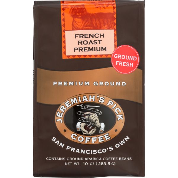 JEREMIAHS PICK COFFEE: Coffee Ground French Roast, 10 oz