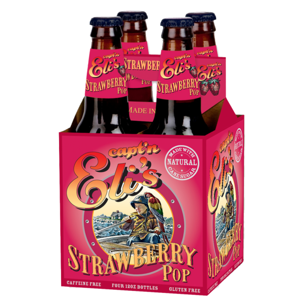 CAPTAIN E: Soda Strawberry 4 Pack, 48 fo