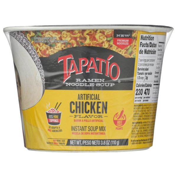 TAPATIO RAMEN: Chicken Ramen Bowl, 3.8 oz