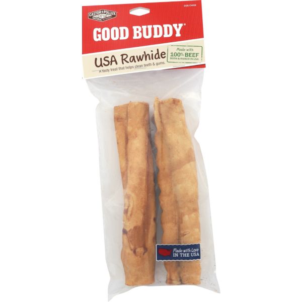 CASTOR & POLLUX: Good Buddy Rawhide Sticks Dog Chew 7 Inches, 2 pc
