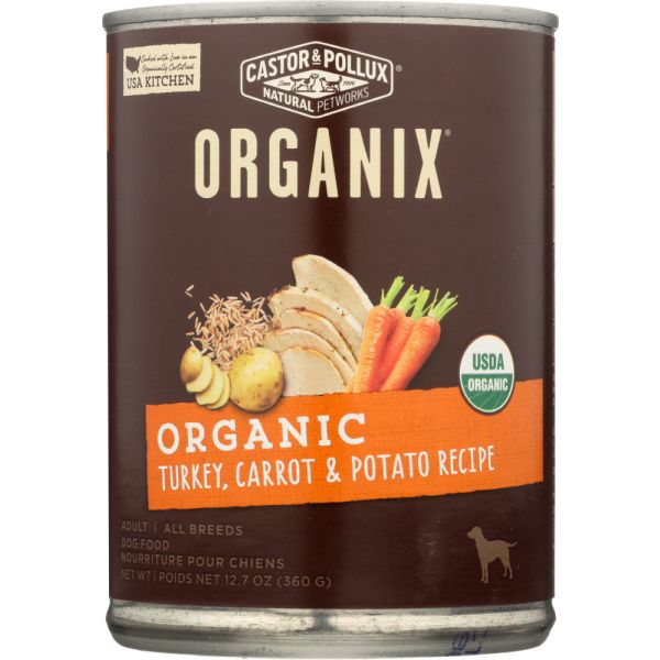 CASTOR & POLLUX: Dog Food Can Organic Turkey Carrot Potato, 12.7 oz