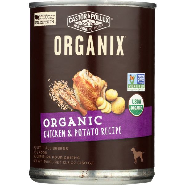 CASTOR & POLLUX: Dog Food Can Organic Chicken Potato, 12.7 oz