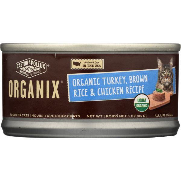 CASTOR & POLLUX: Cat Food Can Organic Turkey Chicken, 3 oz