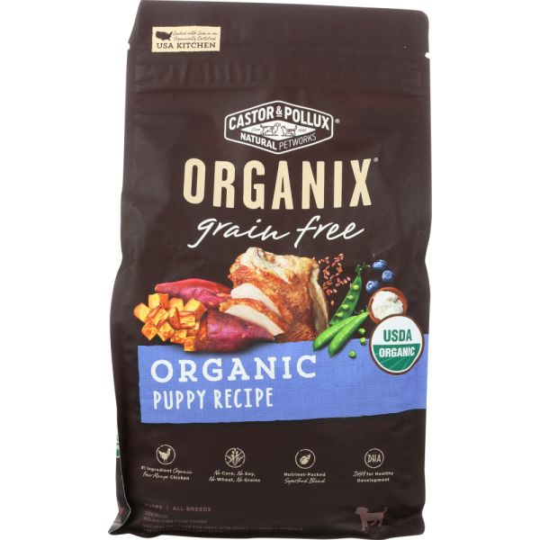 CASTOR & POLLUX: Dog Food Dry Organic Grain Free Puppy, 4 lb