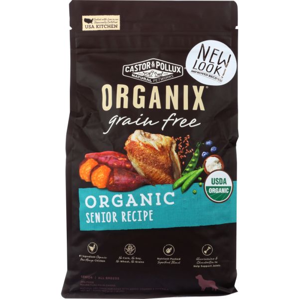 CASTOR & POLLUX: Dog Food Dry Organic Grain Free Senior, 4 lb
