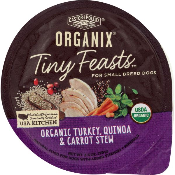 CASTOR & POLLUX: Dog Food Turkey Quinoa  Carrot Stew, 3.5 oz