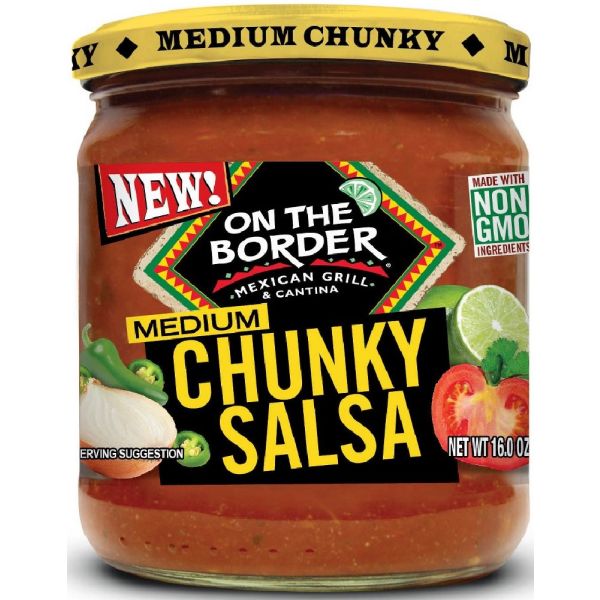 ON THE BORDER: Salsa Chunky Medium, 16 oz