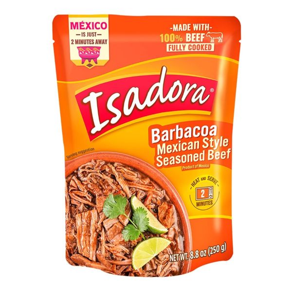 ISADORA: Barbacoa Mexican-Style Seasoned Beef, 8.8 oz