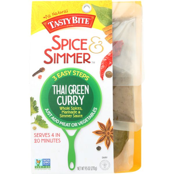 TASTY BITE: Spice & Simmer Thai Green Curry, 9.52 oz