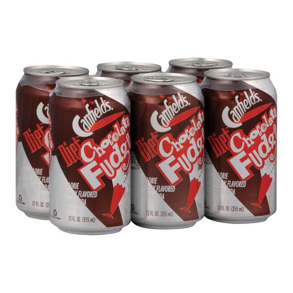 CANFIELD: Soda Chocolate Fudge Diet 6 Cans, 72 oz