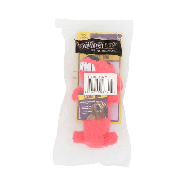 MULTIPET: Loofah Dog Toy 6 Inches Random Color, 1 ea