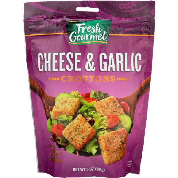 FRESH GOURMET: Cheese And Garlic Croutons, 5 Oz