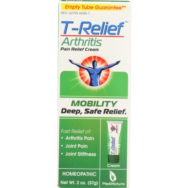 MEDINATURA: T-Relief Arthritis Pain Relief Cream, 57 gm