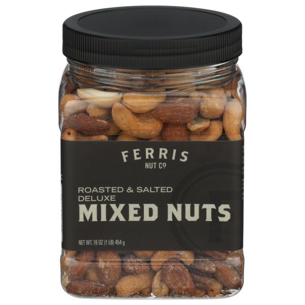 FERRIS NUT CO: Roasted And Salted Deluxe Mixed Nuts, 16 oz