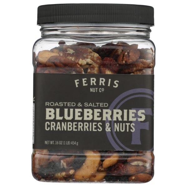 FERRIS: Roasted Salted Blueberries Cranberries And Nuts, 16 oz