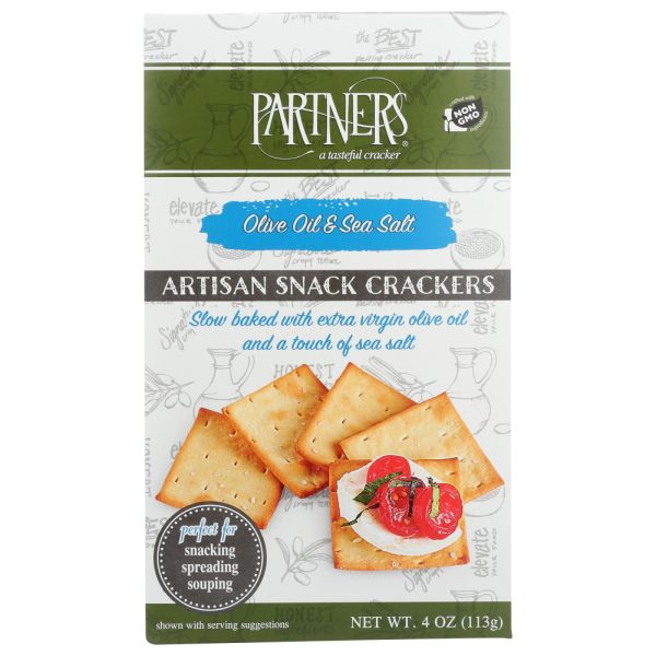 PARTNERS: Olive Oil Sea Salt Artisan Snack Crackers, 4 oz