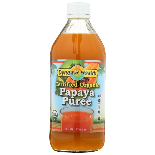 DYNAMIC HEALTH: Supplement Papaya Puree, 16 FO