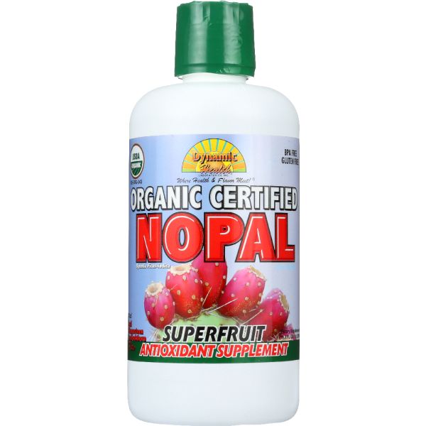 DYNAMIC HEALTH: Organic Certified Nopal Superfruit Juice Blend, 33.8 Oz