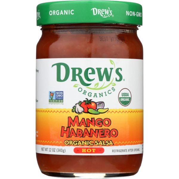 DREWS: Mango Habanero Hot Salsa Organic, 12 oz