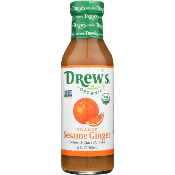 DREW'S: All Natural Dressing & Quick Marinade Sesame Orange, 12 oz