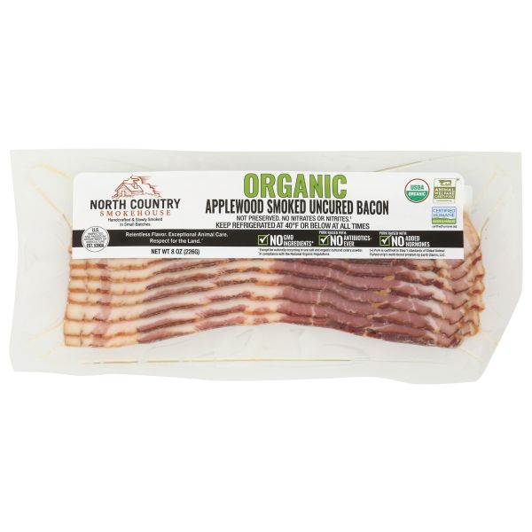NORTH COUNTRY SMOKEHOUSE: Organic Applewood Smoked Uncured Bacon, 8 oz
