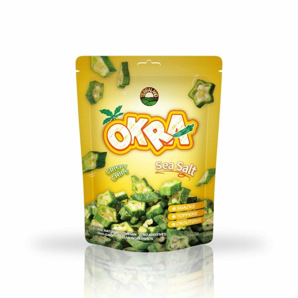 TERRALAND: Okra Sea Salt Chips, 2 oz