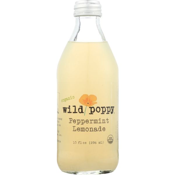 WILD POPPY: Juice Peppermint Lemonade Organic, 10 fo