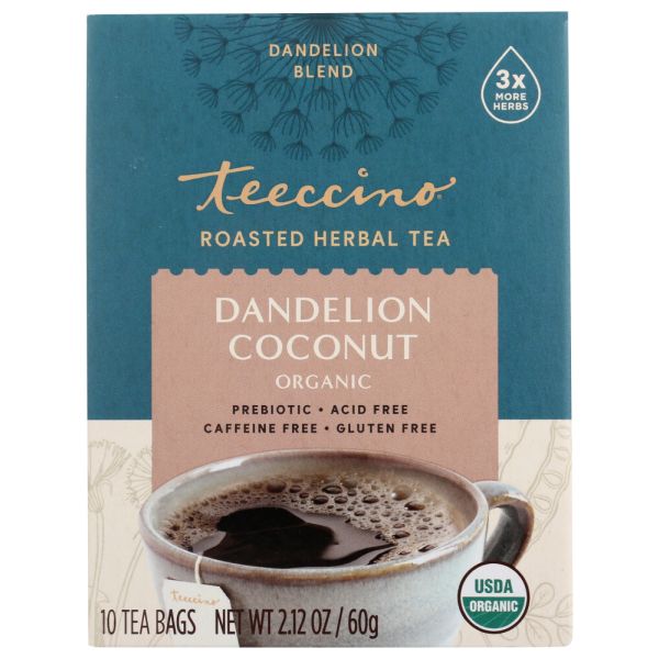 TEECCINO: Tea Dandelion Coconut, 10 CT