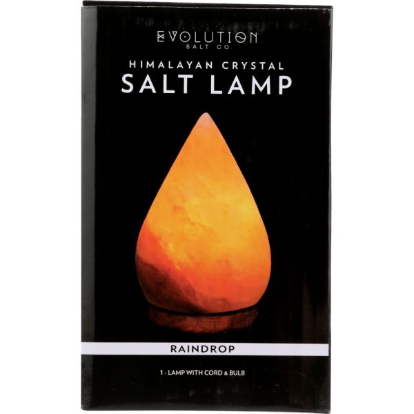 EVOLUTION SALT: Himalayan Crystal Salt Lamp Raindrop, 1 ea