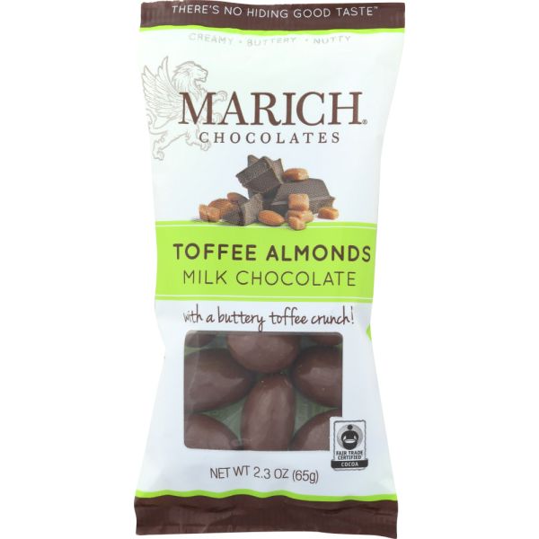 MARICH: Chocolate Toffee Almonds Single Serve, 2.3 oz