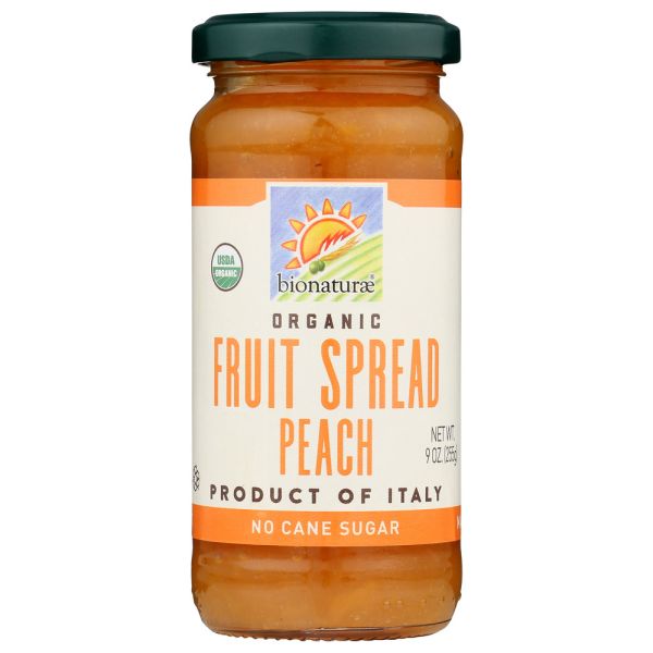 BIONATURAE: Fruit Spread Peach Organic, 9 oz