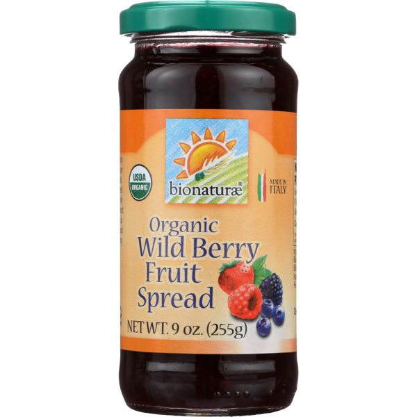 BIONATURAE: Organic Wild Berry Fruit Spread, 9 oz