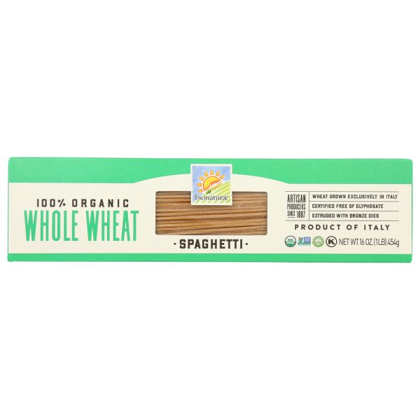 BIONATURAE:  Organic Whole Wheat Pasta Spaghetti, 16 Oz